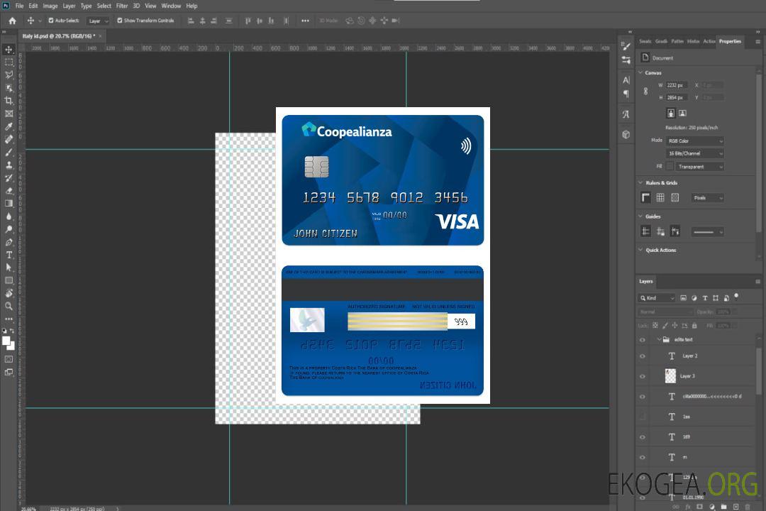 Carte visa classique Costa Rica Coopealianza template Carte visa classique Costa Rica Coopealianza template